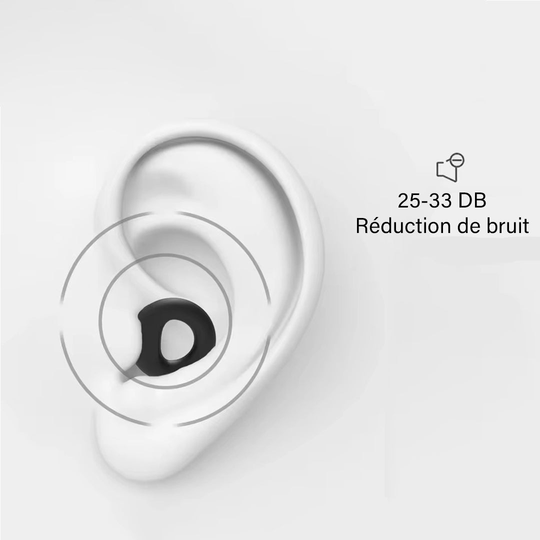 Bouchons d'oreilles haute qualité à réduction de bruit - Taille adaptable et Confort optimal